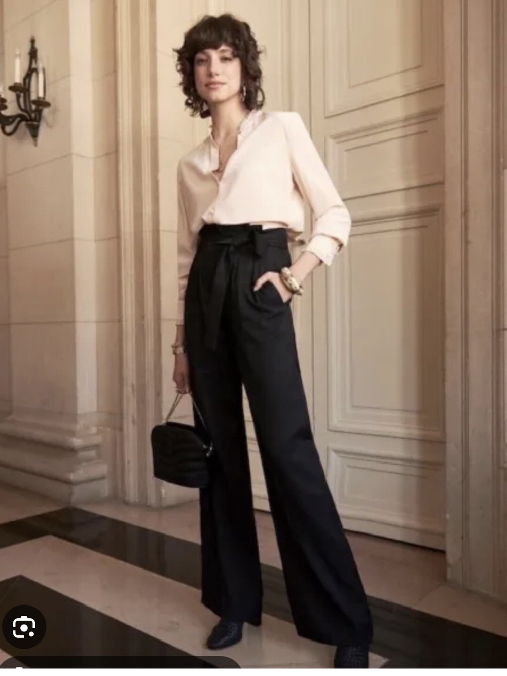 Sezane Arthur high waist trousers black size 38
